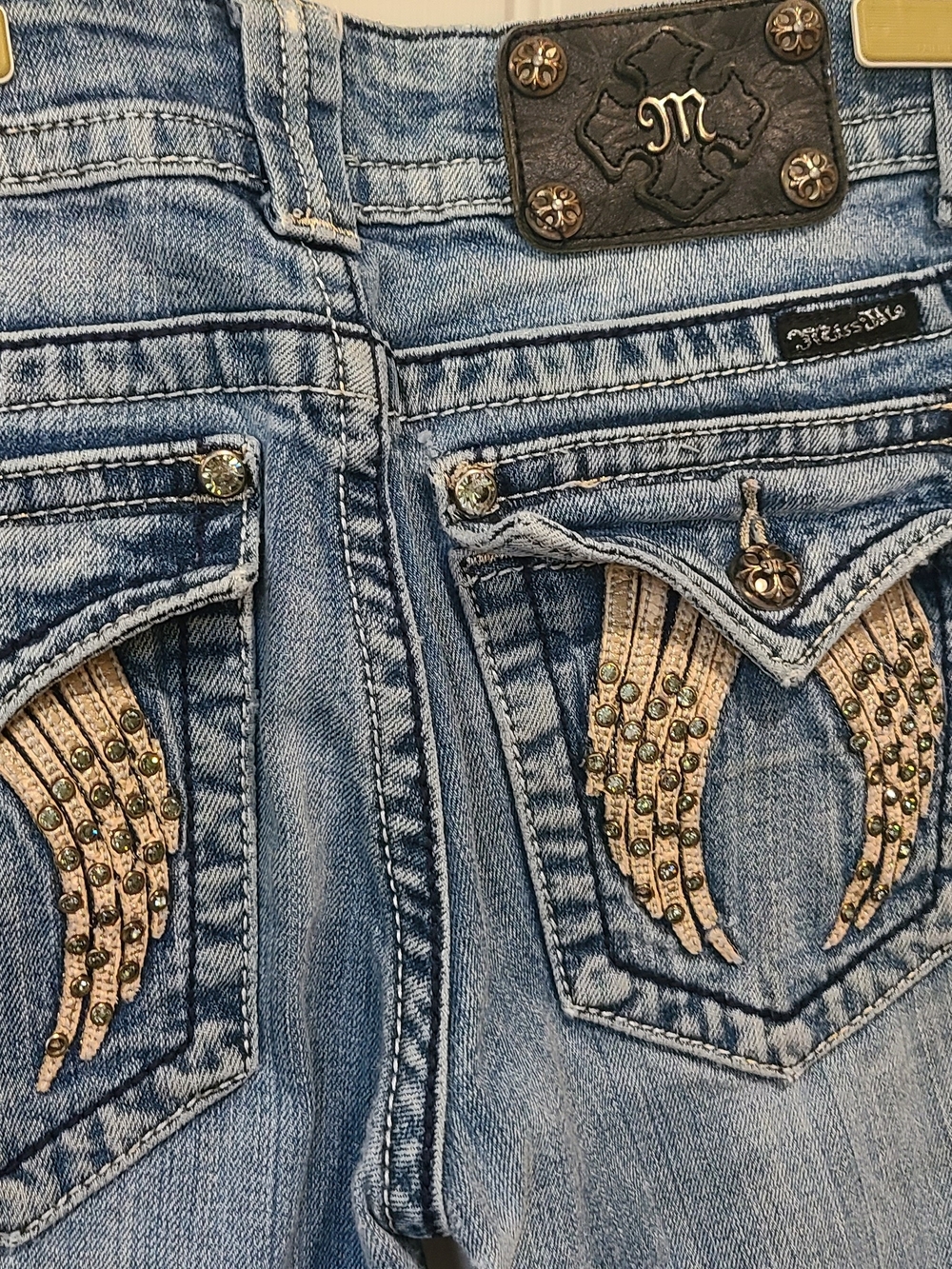Miss Me Light Blue Denim Jeans - Picture 3 of 6